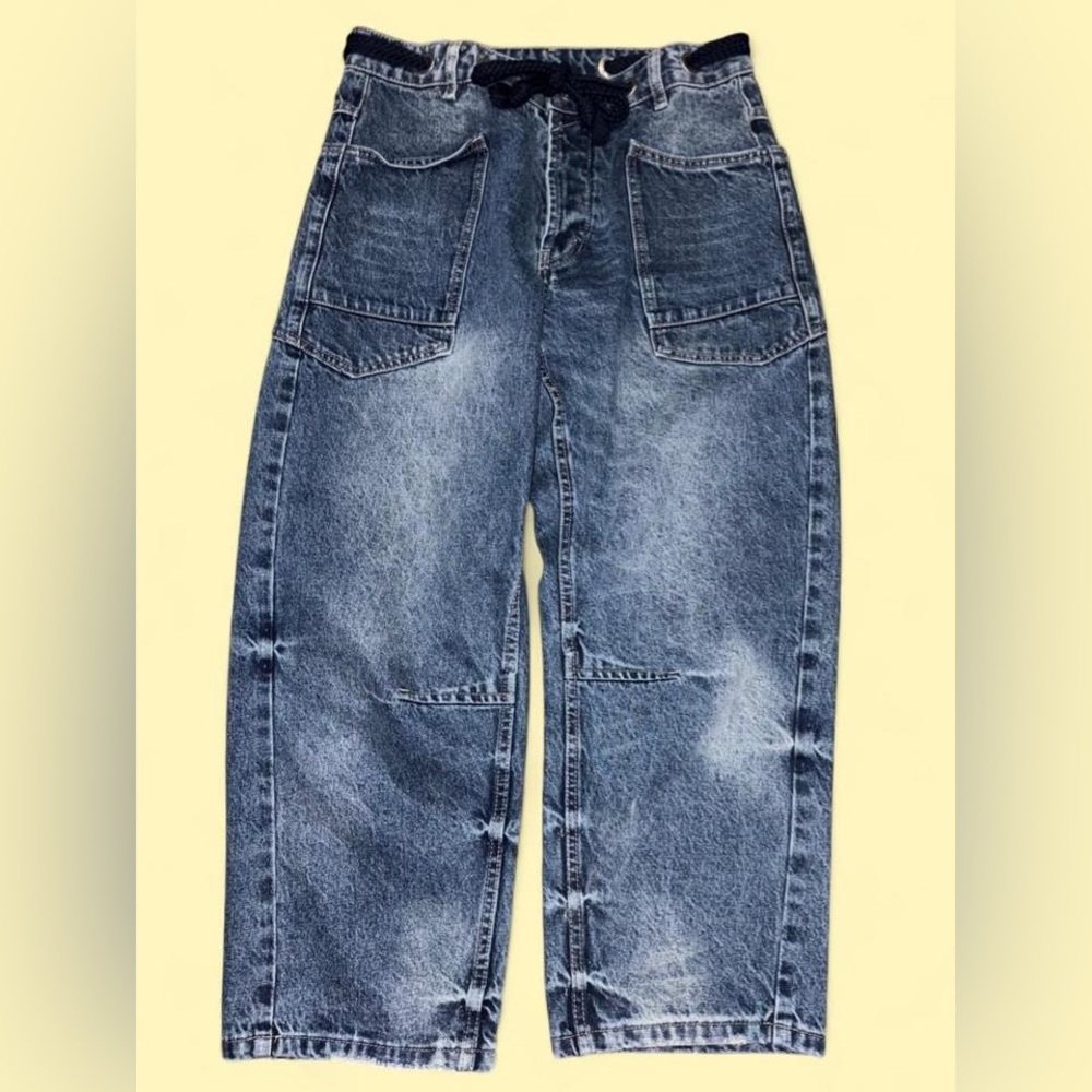 Aaron & Amber Denim Barrel Jeans
